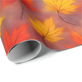 Rustieke Waterverf Fall Leaves - Autumn Foliage Cadeaupapier (Rol Hoek)