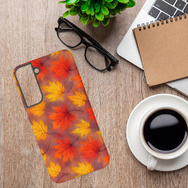 Rustieke Waterverf Fall Leaves - Autumn Foliage Samsung Galaxy Hoesje