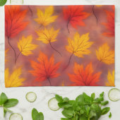 Rustieke Waterverf Fall Leaves - Autumn Foliage Theedoek (Gevouwen)