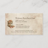 Rustieke Waterverf Familie Boerderij, lokale produ Visitekaartje (Achterkant)