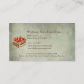 Rustieke Waterverf Familie Boerderij, lokale produ Visitekaartje (Achterkant)