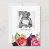 Rustieke Waterverf Floral 50e bruiloft Jubileum Kaart (Achterkant)