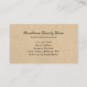 Rustieke Waterverf Floral Chicken Hen Egg Boerderi Visitekaartje (Achterkant)