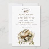 Rustieke Waterverf Floral Cowgirl Pet Vrijgezellen Kaart (Voorkant)