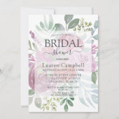 Rustieke Waterverf Floral Dusty Roos Vrijgezellenf Kaart (Voorkant)