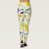 Rustieke Waterverf Floral Garden Botanical Leggings (Achterkant)