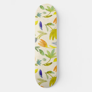 Rustieke Waterverf Floral Garden Botanical Persoonlijk Skateboard