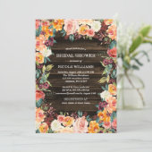 Rustieke Waterverf Floral Herfst Vrijgezellenfeest Kaart (Staand voorkant)