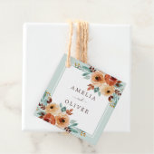 Rustieke Waterverf Floral Mint Bruiloft Dank u Bedankjes Labels (In situ)