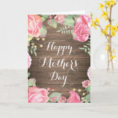 Rustieke Waterverf Floral Moederdag Kaart (Gele Bloem)