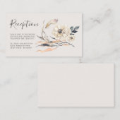 Rustieke Waterverf Gedroogde Bloemen Huwelijksrece Informatiekaartje (Voorkant / Achterkant)