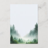 Rustieke Waterverf Green Forest Destination Weddin Informatiekaartje (Achterkant)