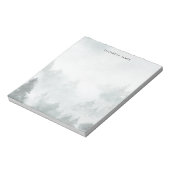 Rustieke Waterverf Green Forest gepersonaliseerd Notitieblok (Linkerzijde)