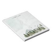 Rustieke Waterverf Green Forest gepersonaliseerd Notitieblok (Schuin)