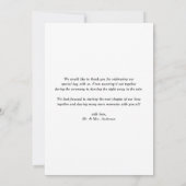 Rustieke Waterverf Greenery Lijst Fotobruiloft Bedankkaart (Achterkant)