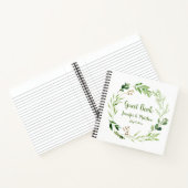Rustieke Waterverf Greenery Wreath Gastboek Notitieboek (Binnen)