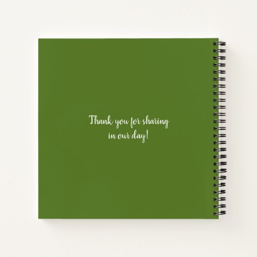 Rustieke Waterverf Greenery Wreath Gastboek Notitieboek (Achterkant)