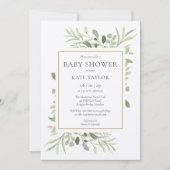 Rustieke Waterverf groen Baby shower / Sprinkle Kaart (Voorkant)