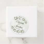 Rustieke Waterverf Groen Elegant Salie Bruiloft Bedankjes Labels (In situ)