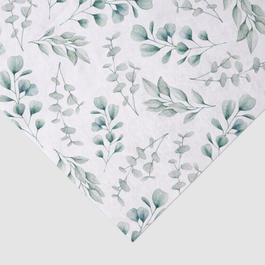 Rustieke Waterverf groen Eucalyptus Pattern Tissuepapier (Detail)