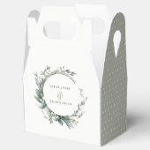 Rustieke Waterverf Groen gebladerte krans bruiloft Bedankdoosjes (Geopend)