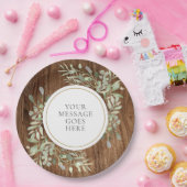 Rustieke Waterverf groen laat feest Papieren Bordje (Feest)