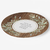 Rustieke Waterverf groen laat feest Papieren Bordje (Gekanteld)