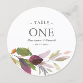 Rustieke Waterverf Groen Tafelnummer