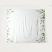 Rustieke Waterverf Groene Bloem Foto Achtergrond Wandkleed (Voorkant (horizontaal))