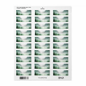 Rustieke Waterverf Groene Bos Bestemming Trouwen Etiket (Full Sheet)