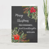 Rustieke Waterverf Grote kleindochter Kerstmis Kaart (Voorkant)