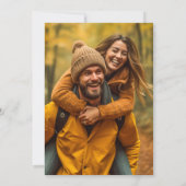 Rustieke Waterverf Herfst Berg Trouwfoto Save The Date (Achterkant)