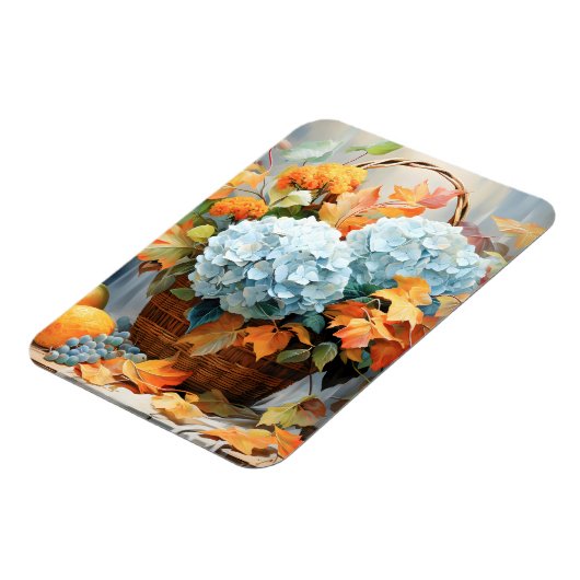 Rustieke Waterverf Herfst Bloemenmand Magneet (Linkerzijde)