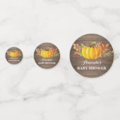 Rustieke Waterverf Herfst Pompoen Baby shower Confetti (Voorkanten)