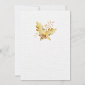 Rustieke Waterverf herfstbladeren bruiloft | Kaart (Achterkant)