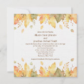 Rustieke Waterverf herfstbladeren plein 3 | Kaart (Voorkant)