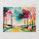 Rustieke Waterverf herfstschoonheid Briefkaart (Voorkant)