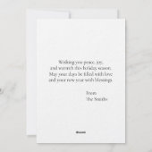 Rustieke Waterverf Herten en Botanicals Kerst Feestdagenkaart (Achterkant)