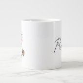 Rustieke Waterverf Herten en Botanicals Kerst Grote Koffiekop (Voorkant)