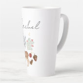 Rustieke Waterverf Herten en Botanicals Kerst Latte Mok (Rechterhoek)