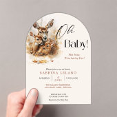 Rustieke Waterverf Herten en Twin Fawns Acryl Uitnodigingen (Insitu (Draagbaar))