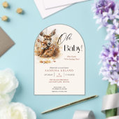 Rustieke Waterverf Herten en Twin Fawns Acryl Uitnodigingen (Insitu (Huwelijk))