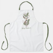 Rustieke Waterverf herten vakantie keuken Schort (Voorkant)