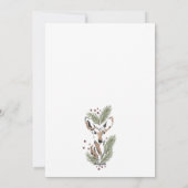 Rustieke Waterverf Herten Warme Winterwensen Feestdagenkaart (Achterkant)