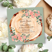 Rustieke Waterverf Hout Slice Sage Groen Kaart