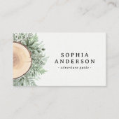 Rustieke Waterverf Houten Outdoor Avontuurgids Visitekaartje (Voorkant)