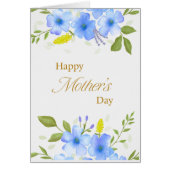 Rustieke Waterverf Hydrangea Moederdag Kaart (Voorkant)