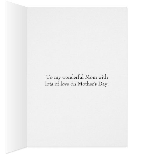 Rustieke Waterverf Hydrangea Moederdag Kaart (Binnen (Rechts))