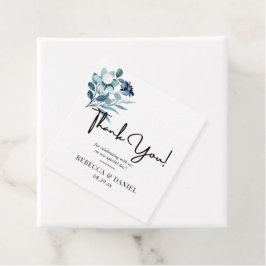 rustieke waterverf illustratie blauwe bloemenboeke bedankjes labels