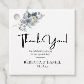 rustieke waterverf illustratie bloemstuk bedankjes labels (Voorkant)